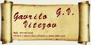 Gavrilo Vitezov vizit kartica